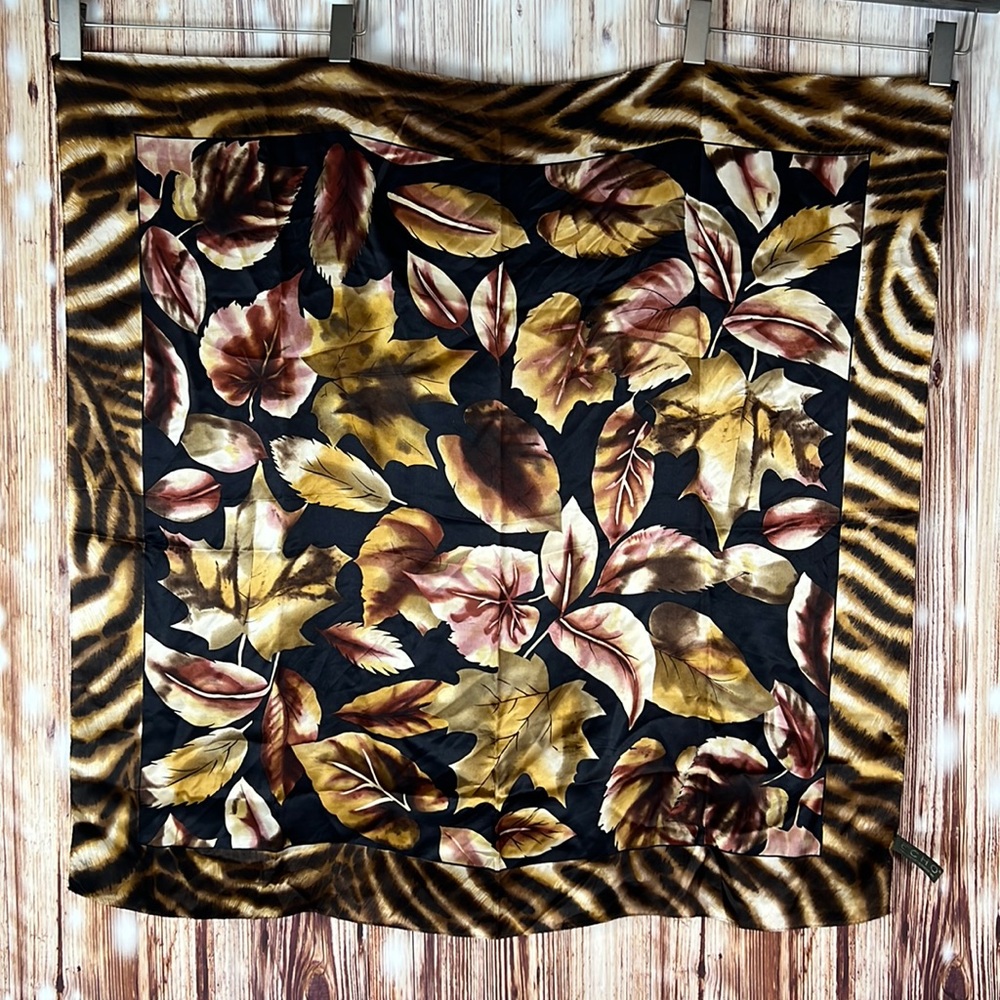 Vintage ECHO 100% Silk Fall Square Scarf